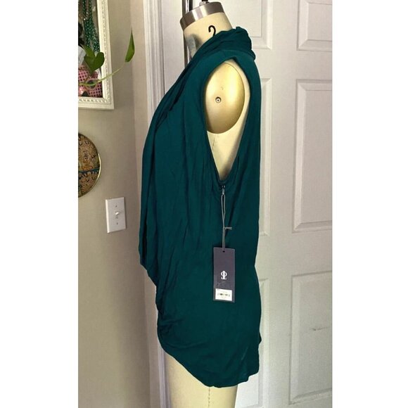 JENNIFER LOPEZ JLo Green Rayon Draped Camisole Tank slip Top shirt *SMALL* - Picture 3 of 5